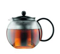 Bodum Assam - Tetera con émbolo, 1 l, Filtro de Acero, Color Negro