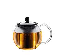 Bodum French Press Assam 0.5 L Tetera de émbolo, Vidrio Acero Inoxidable, Brillo, 0.5 litros
