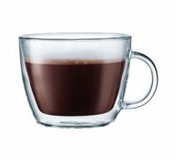 Bodum Bistro - Juego de 2 tazas de café con aislamiento de doble pared de vidrio para café con leche, 15 onzas