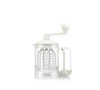 Bodum BISTRO - Mezclador y dispensador de masa para panqueques y panqueques, color blanco, medición integrada, fácil de verter, duradero, plástico sin BPA, apto para lavavajillas