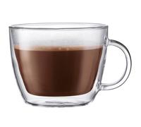 Bodum Bistro - Set de 2 Tazas de Desayuno térmicas, 0,45 l, borosilicato, Transparentes