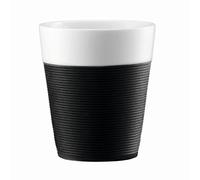 Bodum Bistro - Set de 2 Tazas de Porcelana, 0,3 l, Color Negro
