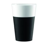 Bodum Bistro - Set de 2 Tazas de Porcelana, 0,6 l, Color Negro