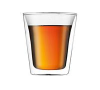 Bodum Canteen - Set de 2 Vasos térmicos, 0,2 l, borosilicato, Transparentes