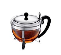 Bodum Chambord - Tetera, 1 l, Filtro y Tapa de Acero Inoxidable Brillante