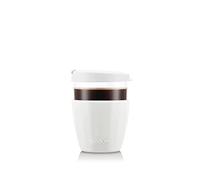 BODUM JOYCUP 12091-913 - Taza de viaje de cristal con tapa y funda de silicona (0,4 L)