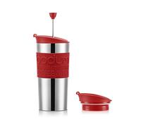 BODUM K11067-04 TRAVEL PRESS SET Travel Press con una tapa extra, Acero inox, 0.35 l