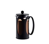 Bodum Cafetera de émbolo Kenya – Acero inoxidable 0,35 l (3 tazas) – Negro
