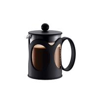 Bodum Cafetera de émbolo Kenya – Acero inoxidable 0,5 l (4 tazas) Negro