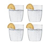 Bodum Kvdrant - Juego de 4 vasos de agua de cristal borosilicato transparente, 35 cl, 35 cl