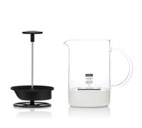 Bodum Latteo - Batidor de leche con asa de cristal, 0,25 l, color negro