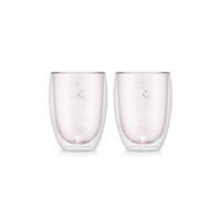 Bodum PAVINA - 2 piezas de vidrio, doble pared, mediano, 0,35 l, 340.2 g, Disney-Stardust, rosa