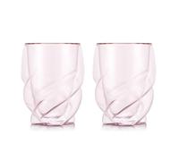 Bodum PAVINA Paris - Juego de 2 vasos de doble pared, color rosa transparente, vasos de 270 ml, aptos para lavavajillas, vidrio de borosilicato soplado por la boca