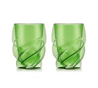 Bodum PAVINA Paris - Juego de 2 vasos de doble pared, color verde transparente, vasos de 270 ml, aptos para lavavajillas, vidrio de borosilicato soplado por la boca