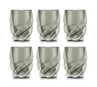 Bodum PAVINA Paris - Juego de 6 vasos de doble pared, color gris transparente, vasos de 270 ml, aptos para lavavajillas, vidrio de borosilicato soplado por la boca