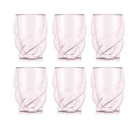 Bodum PAVINA Paris - Juego de 6 vasos de doble pared, color rosa transparente, vasos de 270 ml, aptos para lavavajillas, vidrio de borosilicato soplado por la boca