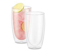 Bodum Pavina - Set de 2 Vasos térmicos, 0,45 l, borosilicato, Transparentes