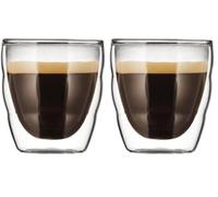 Bodum Pilatus - Set de 2 Vasos térmicos, 0,08 l, borosilicato, Transparentes (Paquete de 2)
