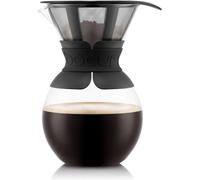 Bodum Pour Over - Cafetera de goteo con filtro permanente, 1 l, 34 oz, color negro