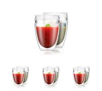 Bodum Set 2 gobelets Pavina To Go - Double paroi plastique - Couvercle hermétique - 30 cl - Transparent (Paquete de 4)