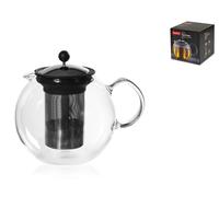 Bodum Tetera A Presión Assam de Vidrio Borosilicato Lt 1,5, Filtro Acero Inox