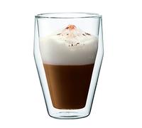 Bodum Titlis - Set de 2 Vasos térmicos, 0,35 l, borosilicato, apilable, Transparentes