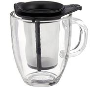 Bodum Yo-Yo Set - Tetera Individual, 0,35 l, Taza de Cristal, Filtro y Tapa plástico, Color Negro