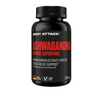 Body Attack Ashwagandha Extract KSM-66 Zinc Vitamin B6 120 Cáps.