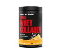 Body Attack Clear Whey Collagen 300 g - Ice Tea Lemon - Con complejo de colágeno para músculos, piel y huesos - Colágeno en polvo a base de proteína CFM Whey, con ácido hialurónico, cobre y vitamina C