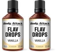 Body Attack Flav Drops Saborizantes 50 ml - Vainilla (Paquete de 2)