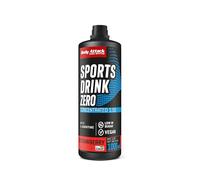 Body Attack Low Carb Sports Drink, bebida deportiva concentrada equivale a 50 litros, sin azúcar y bajo en calorías, vegano con carnitina y vitaminas, fresa, 1 x 1000 ml