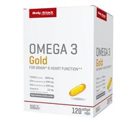 Body Attack Omega 3 Gold 120 Cápsulas Blandas 163g (134,99€/Kg)
