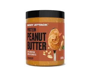 Body Attack Peanut Butter - 30% Protein Sugar & Fat Free Crunchy 1 kg