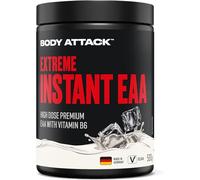 BODY ATTACK Polvo Extreme Instant EAA - Natural, 500 g, vegano, fabricado en Alemania, 8 aminoácidos EAA esenciales para una nutrición rica en proteínas y entrenamiento intenso, relación ideal 2:1:1
