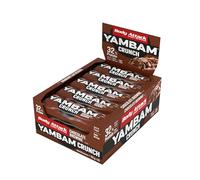 Body Attack YAMBAM Crunch Chocolate Brownie,barrita de proteínas de 55g con cobertura de chocolate crujiente y crispies, más del 30% de proteínas, baja en azúcar y sin aceite de palma, Made in Germany