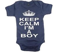 Body azul marino "Keep Calm I'm a boy" Azul azul marino 2 mes