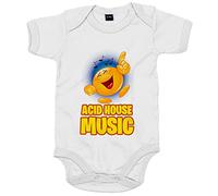 Body bebé Acid House Music - Blanco, Talla única 12 meses
