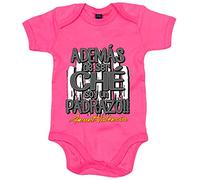 Body bebé además de ser Ché soy un padrazo futbolero de Valencia - Rosa, Talla única 12 meses