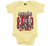Body bebé además de ser un león soy un padrazo del Athletic - Amarillo, Talla única 12 meses