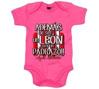 Body bebé además de ser un león soy un padrazo del Athletic - Rosa, Talla única 12 meses