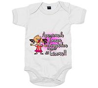 Body bebé Apassionada guapa simpàtica i a més del Girona - Blanco, Talla única 12 meses