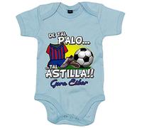 Body bebé de tal palo tal astilla de Eibar para aficionado al fútbol - Celeste, Talla única 12 meses