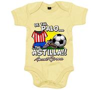 Body bebé de tal palo tal astilla de Girona para aficionado al fútbol - Amarillo, Talla única 12 meses
