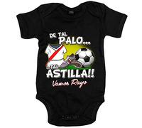 Body bebé de tal palo tal astilla de rayo para aficionado al fútbol - Negro, Talla única 12 meses