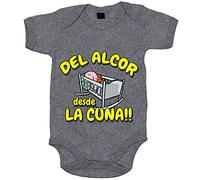 Body bebé del Alcor desde la cuna para aficionado al fútbol - Gris, Talla única 12 meses