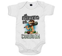 Body bebé frase el primero del Córdoba para hincha de su equipo de fútbol - Blanco, Talla única 12 meses