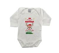 BODY bebé frase " Mi Primera Navidad y la Última del Árbol " REGALO BEBES REGALO PAPÁS BEBE NAVIDAD (6 MESES, BODY)
