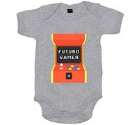 Body bebé Futuro Gamer - Gris, Talla única 12 meses