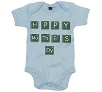 Body bebé Happy Mother s Day Día de la Madre - Celeste, Talla única 12 meses