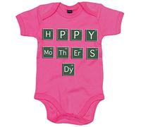 Body bebé Happy Mother s Day Día de la Madre - Rosa, Talla única 12 meses